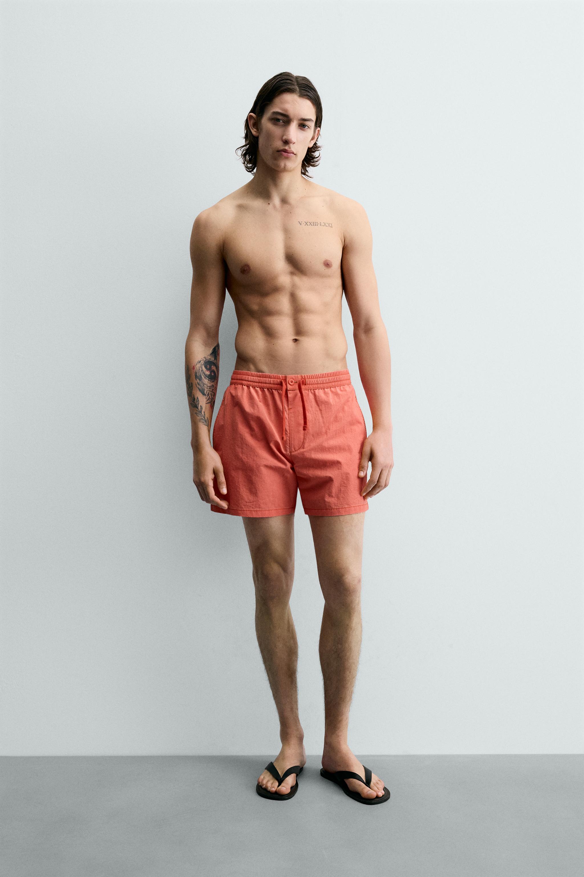 MAILLOT DE BAIN TEXTURÉ MI-LONG